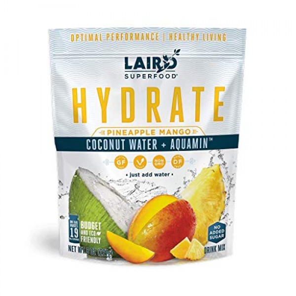 Laird Superfood Hydrate Drink Pineapple Mango - Electrolyte Powd...