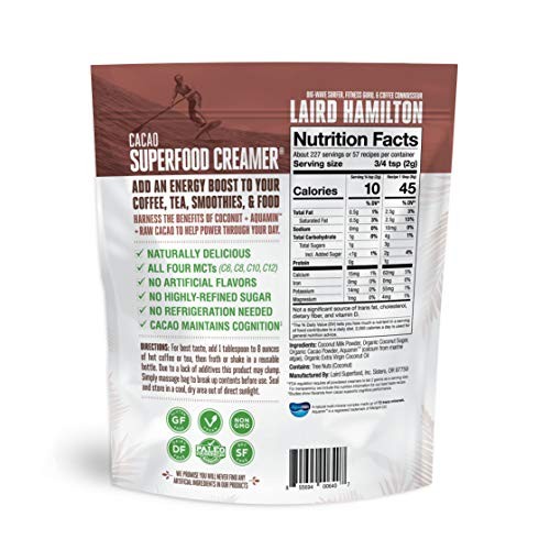 Laird Superfood Non-Dairy Coffee Creamer Cacao - Powder Coconut