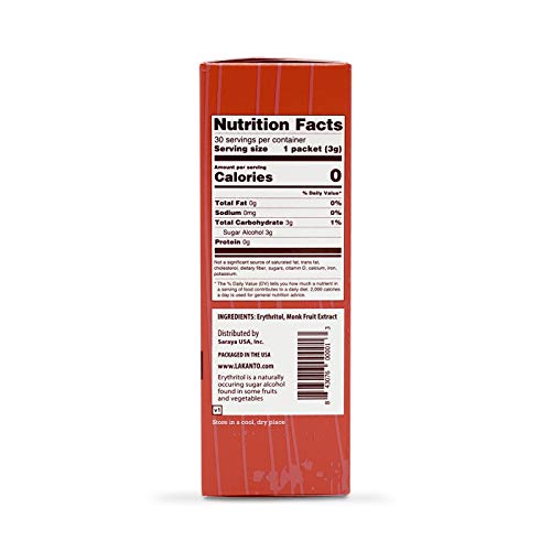 Lakanto Monkfruit Natural Golden Sweetener Packets - Zero Calori