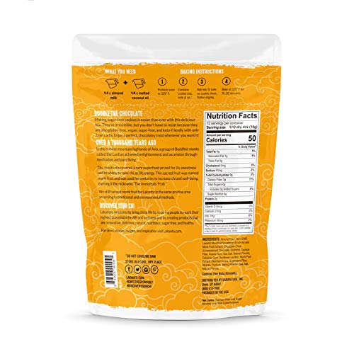 Lakanto Double Chocolate Cookie Mix - Sugar Free, Sweetened With