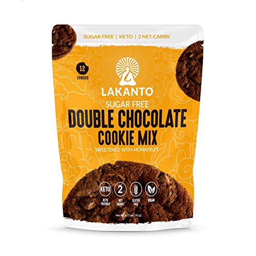 Lakanto Double Chocolate Cookie Mix - Sugar Free, Sweetened With