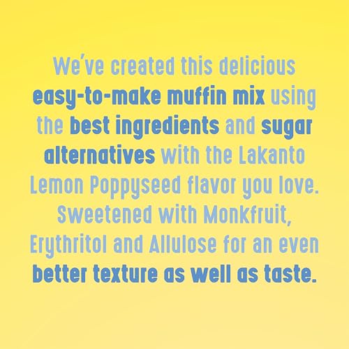 Lakanto Lemon Poppy Seed Muffin Mix - Sweetened with Monk Fruit ...