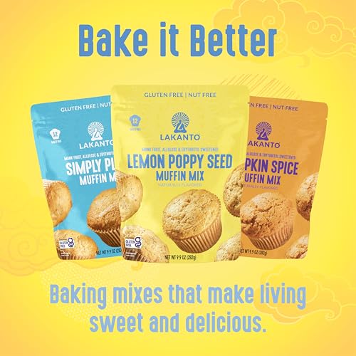 Lakanto Lemon Poppy Seed Muffin Mix - Sweetened with Monk Fruit ...