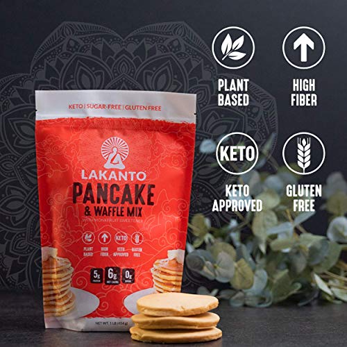 Lakanto Low-Carb Pancake And Waffle Mix, Gluten-Free 1 Pound