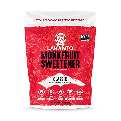 Lakanto Monkfruit 1:1 Sugar Substitute, Keto, Non-Gmo Classic W