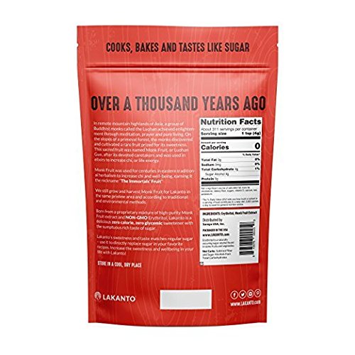Lakanto Monkfruit 1:1 Sugar Substitute | Non Gmo Golden, 1 Ibs