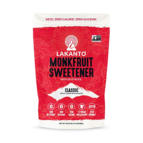 Lakanto Monkfruit Sweetener, 1:1 Sugar Substitute, Keto, Non-Gmo