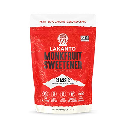 Lakanto Monkfruit Sweetener, 1:1 Sugar Substitute, Keto, Non-Gmo