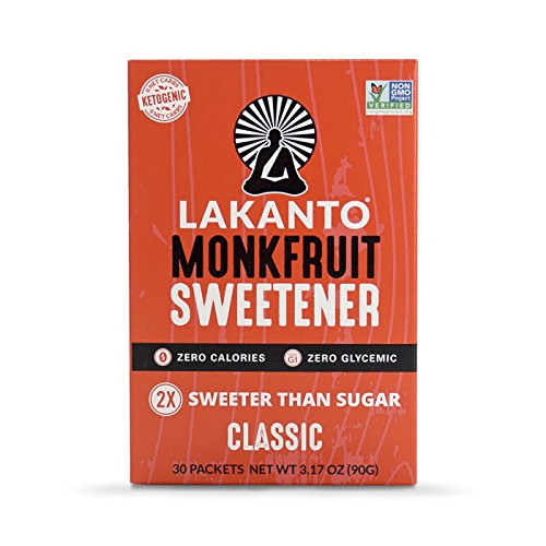 Lakanto Monkfruit Sweetener Packets, 1:1 Sugar Substitute, Keto