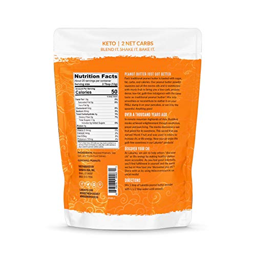 Lakanto Peanut Butter Powder, Keto, 2 Net Carbs 8.5 Oz