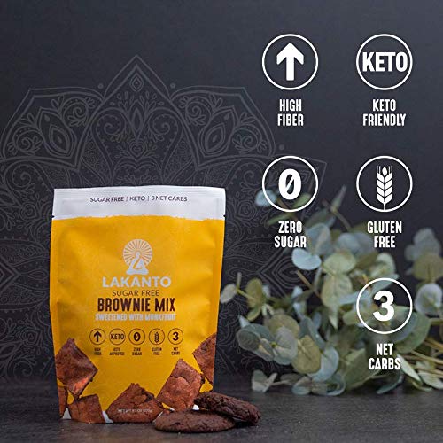 Lakanto Sugar-Free Brownie Mix, Low-Carb Chocolate Baking Mix P