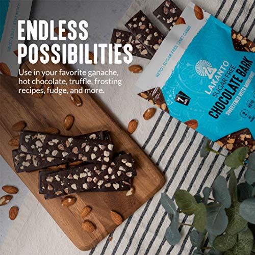 Lakanto Sugar Free Chocolate Bark - 55% Dark Cacao With Sea Salt