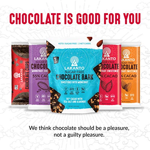 Lakanto Sugar Free Chocolate Bark - 55% Dark Cacao With Sea Salt