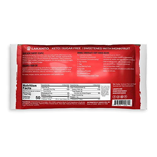 Lakanto Sugar Free Chocolate Chips, Darkchocolate, 8 Ounce