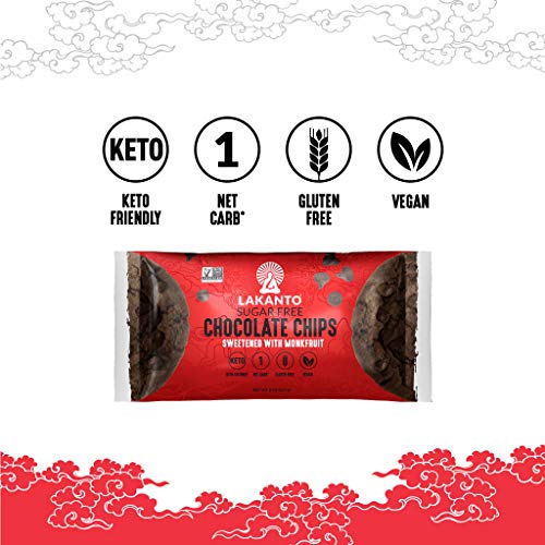 Lakanto Sugar Free Chocolate Chips, Darkchocolate, 8 Ounce
