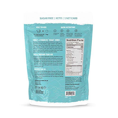 Lakanto Sugar-Free Cookie Mix, Gluten-Free, Keto Baking With Mon