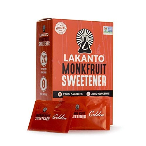 Lakanto Sugar Free Golden Monkfruit Sweetener, 3.17 Ounce - 30 P
