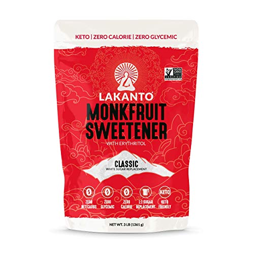 Monkfruit Sweetener - 1:1 White Sugar Substitute, Zero Calorie,