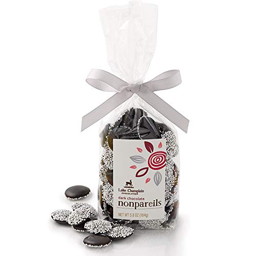 Lake Champlain Organic Chocolate Nonpareils Gift Bag, 50 Pieces,