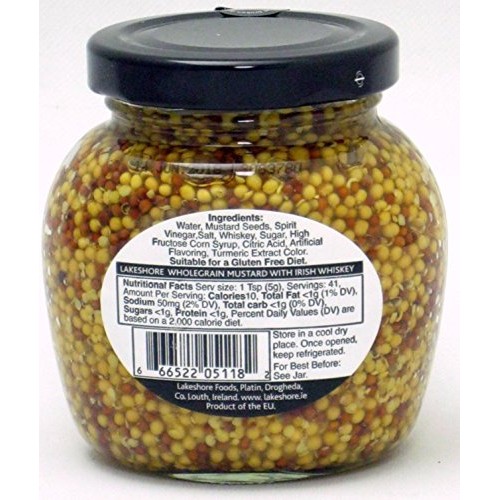 Lakeshore Wholegrain Mustard With Irish Whiskey, 7.23 Ounce