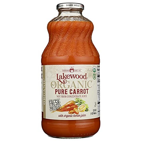 Lakewood Organic Pure Carrot Juice, 32 Fl Oz Pack Of 6