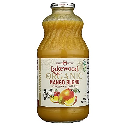 Lakewood Organic Mango Juice, 32 Fl Oz Pack of 6