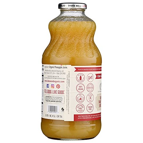 Lakewood Organic Pineapple Juice, 32 Oz