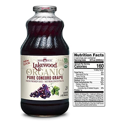 Lakewood Organic Pure Concord Grape Juice, 32 oz