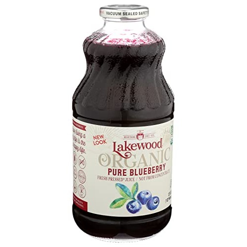 LAKEWOOD Organic Pure Juice, Blueberry, 32 FZ