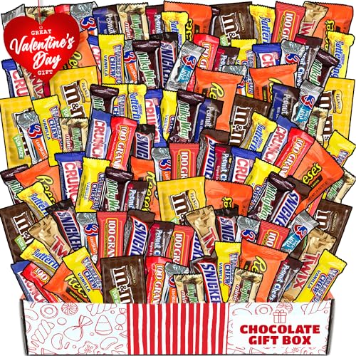 Valentines Day Chocolate Gift Box - 3 Pounds - Fun Size Chocolat...