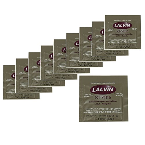 10x Lalvin ICV K1 V1116 Yeast White Wine 5g Sachet Homebrew Wine...