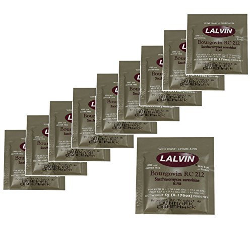 10X Lalvin Rc 212 Yeast Red Wine 5G Homebrew Wine Making 4.5L-23