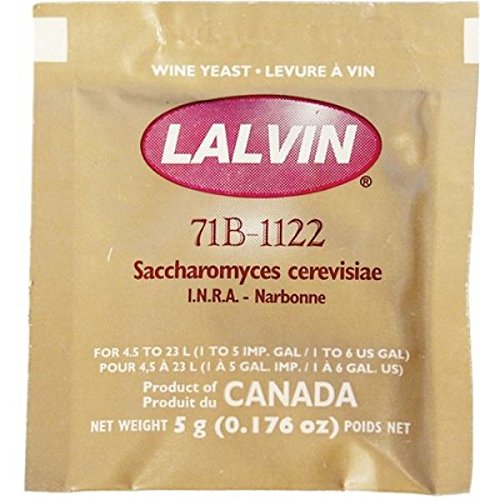 5X Lalvin 71B-1122 Nouveau Style Wine Yeast 5G Homebrew Wine Mak