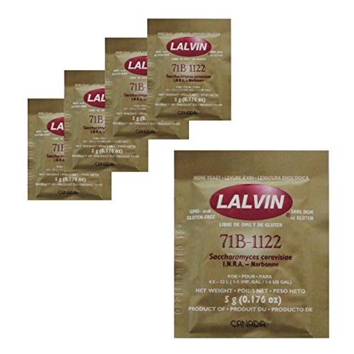 5X Lalvin 71B-1122 Nouveau Style Wine Yeast 5G Homebrew Wine Mak