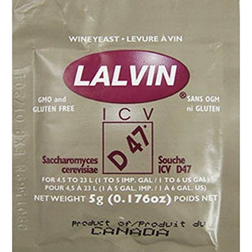 5x Lalvin D47 Yeast White and Blush Wines 5g Homebrew Wine Makin...