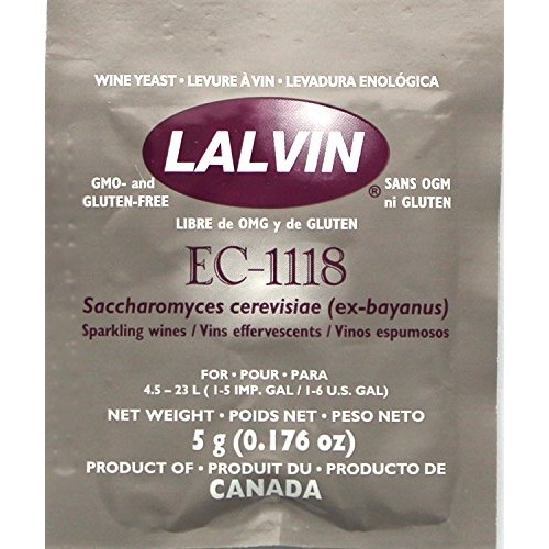 Lalvin Ec-1118 Saccharomyces Bayanus 5 5 G. Pouches