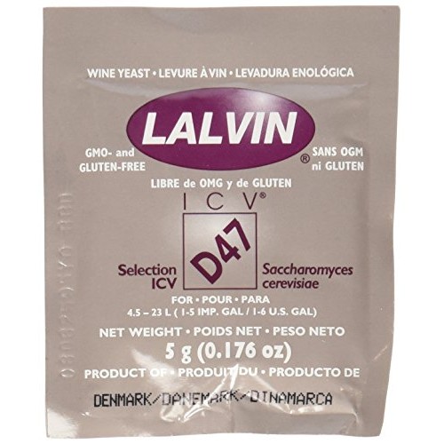 Lalvin Icv-D47 Wine Yeast, 5G - 10-Pack