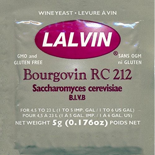 Lalvin Rc 212 Wine Yeast, 5 Grams - 10-Pack