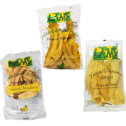 Lams Plantain chips, banana chips, Sweet || Maduro || Yuca || C...