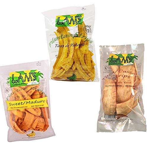 Lams Plantain Chips, Banana Chips, Sweet || Maduro || Yuca || C