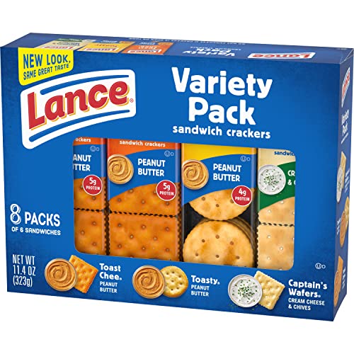 Lance Variety Sandwich Crackers 11 Oz 8 Count Boxes - Single Pack