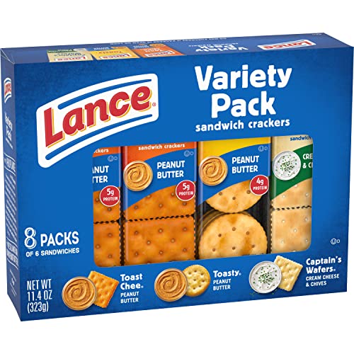 Lance Variety Sandwich Crackers 11 Oz 8 Count Boxes - Single Pack