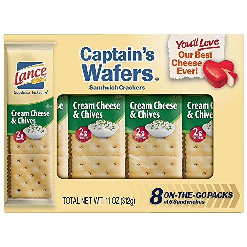 Lance Sandwich Crackers, Captains Wafers Cream Cheese And Chive