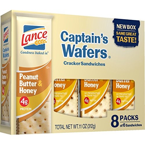 Lance Honey On Captain Wafers Sandwich Crackers, Peanut Butter,