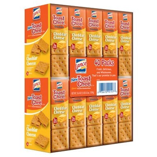 Lance Toast Chee Cheddar Sandwich Cracker 40 Pk.
