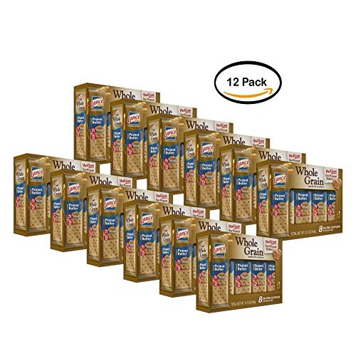 Pack Of 12- Lance Whole Grain Sandwich Crackers, Peanut Butter,
