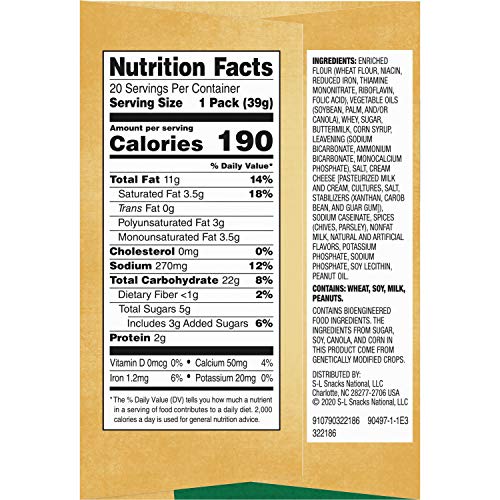 Lance Captains Wafers Cream Cheese And Chives Sandwich Crackers