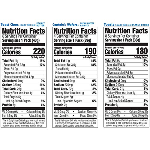 Lance Sandwich Crackers Variety Pack - 20 Individual Packs With 3 Flavors | Perfect On-the-Go Snacks