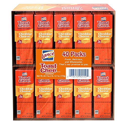 Lance Toast Chee Cheddar Sandwich Cracker 40 Pk. Pack Of 2