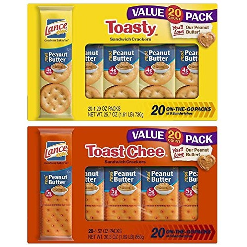 Lance Toasty And Toastchee Assorted Sandwich Crackers, 40 Count Lance Toasty And Toastchee Assorted Sandwich Crackers, 40 Count